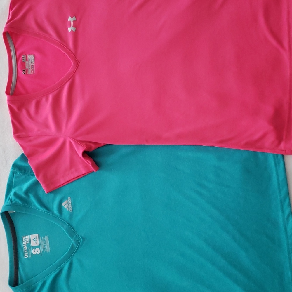 Under Armour and Adidas Short Sleeve Shirts Tops Size Small